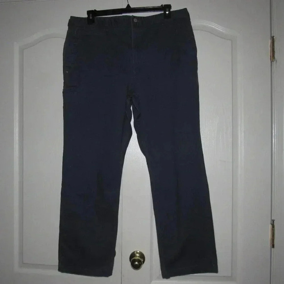DULUTH Trading Company Flex Ballroom Relaxed Fit Khaki Blue Work Pants Size 40 - Picture 1 of 5